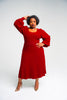 Cranberry Elegance Sweater Dress