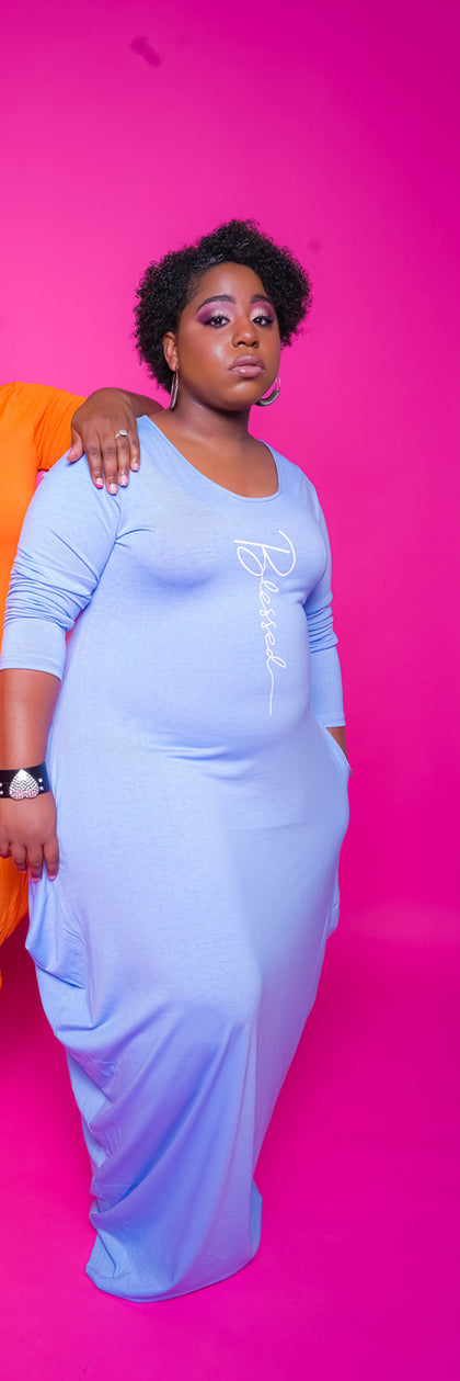 TOO Blessed To Be Stressed Maxi Dress