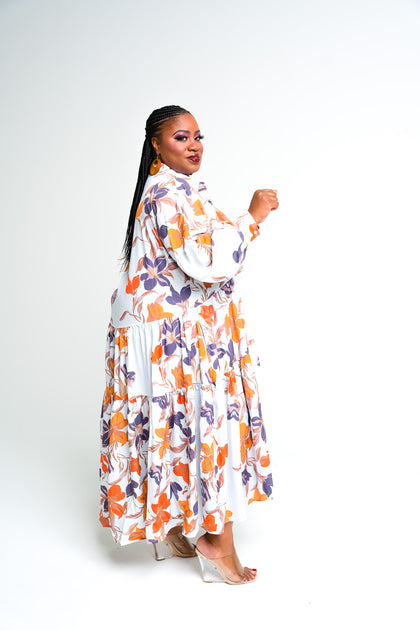 The Colors of Fall Midi Dress