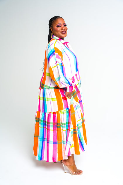 Glitchify Midi Dress