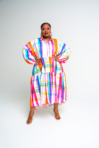 Glitchify Midi Dress