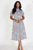 Stripes Galore Midi Dress